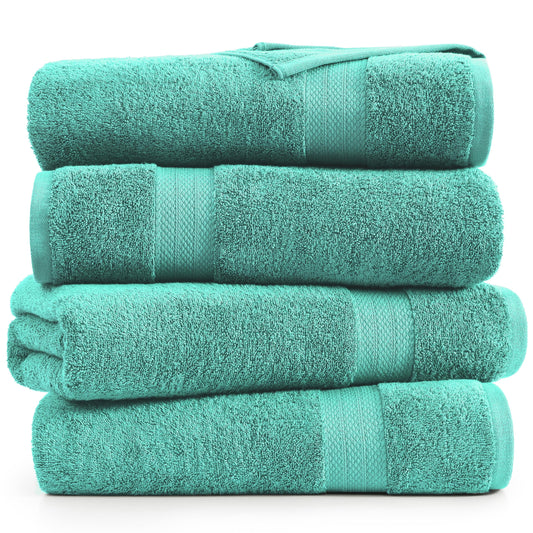 Lane Linen 4 Piece Bath Sheet Set - Teal