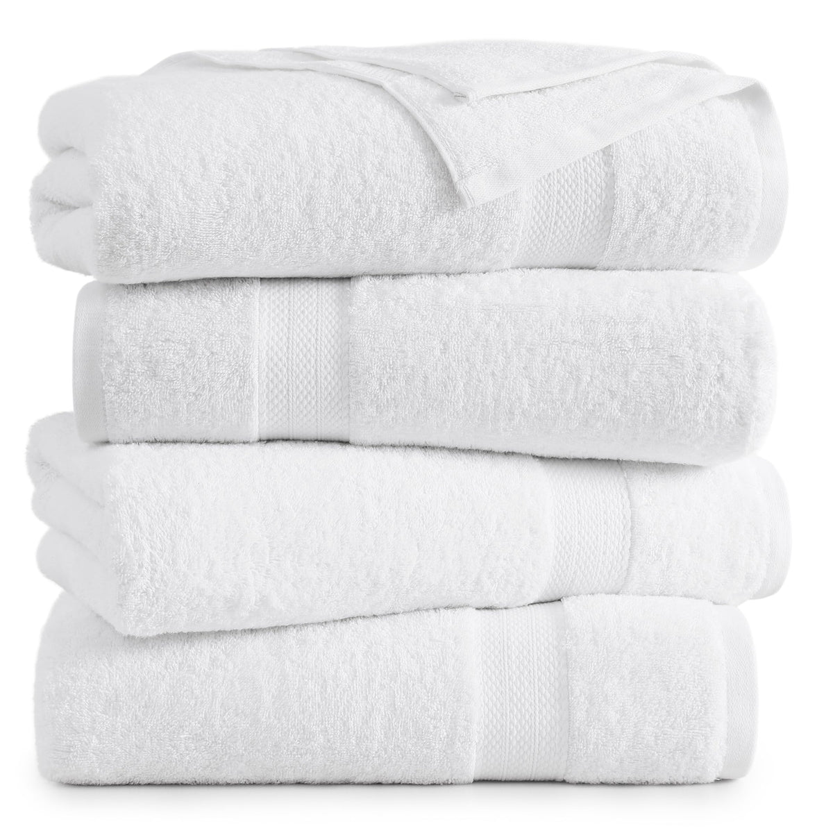 Lane Linen 4 Piece Bath Sheet Set - White