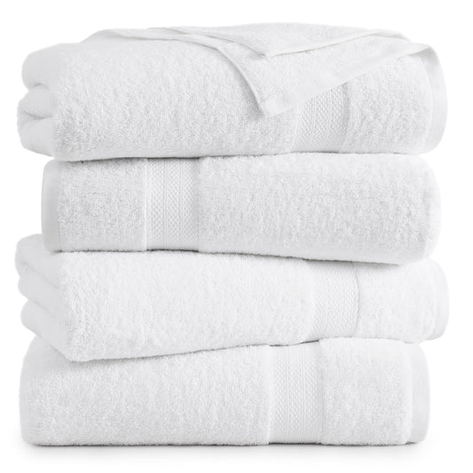 Lane Linen 4 Piece Bath Sheet Set - White