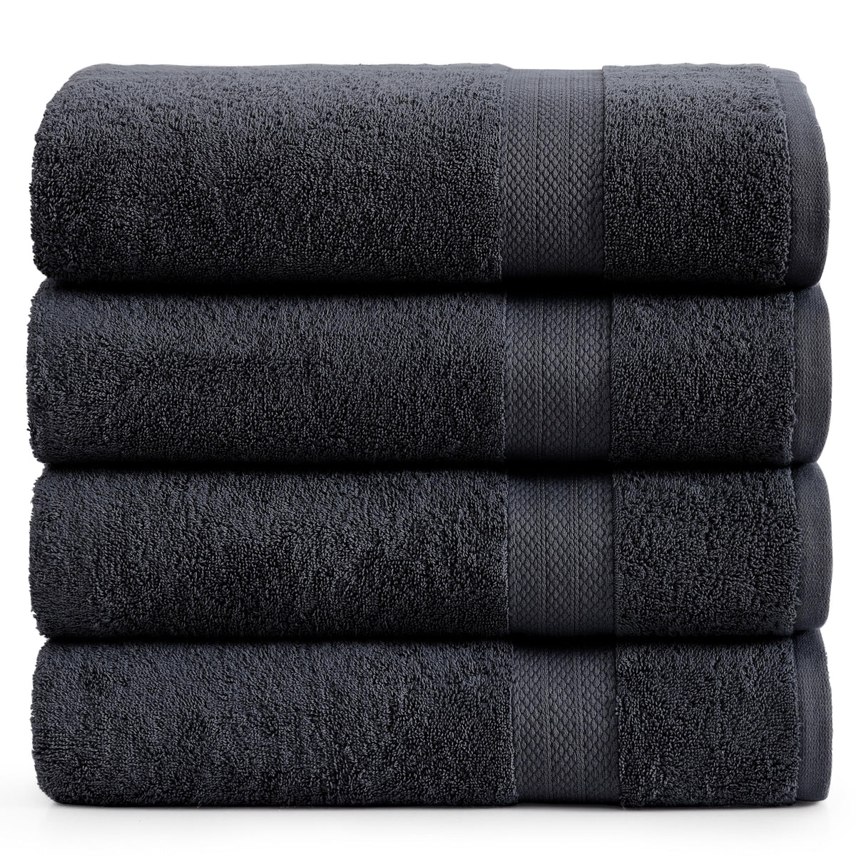 Lane Linen 4 Piece Bath Towel Set - Black