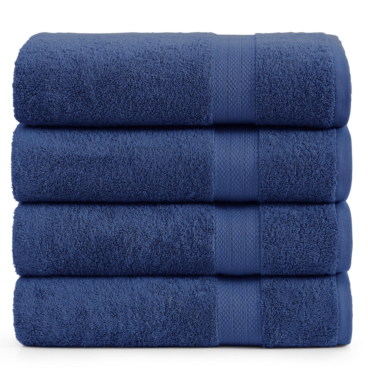 Lane Linen 4 Piece Bath Towel Set - Navy