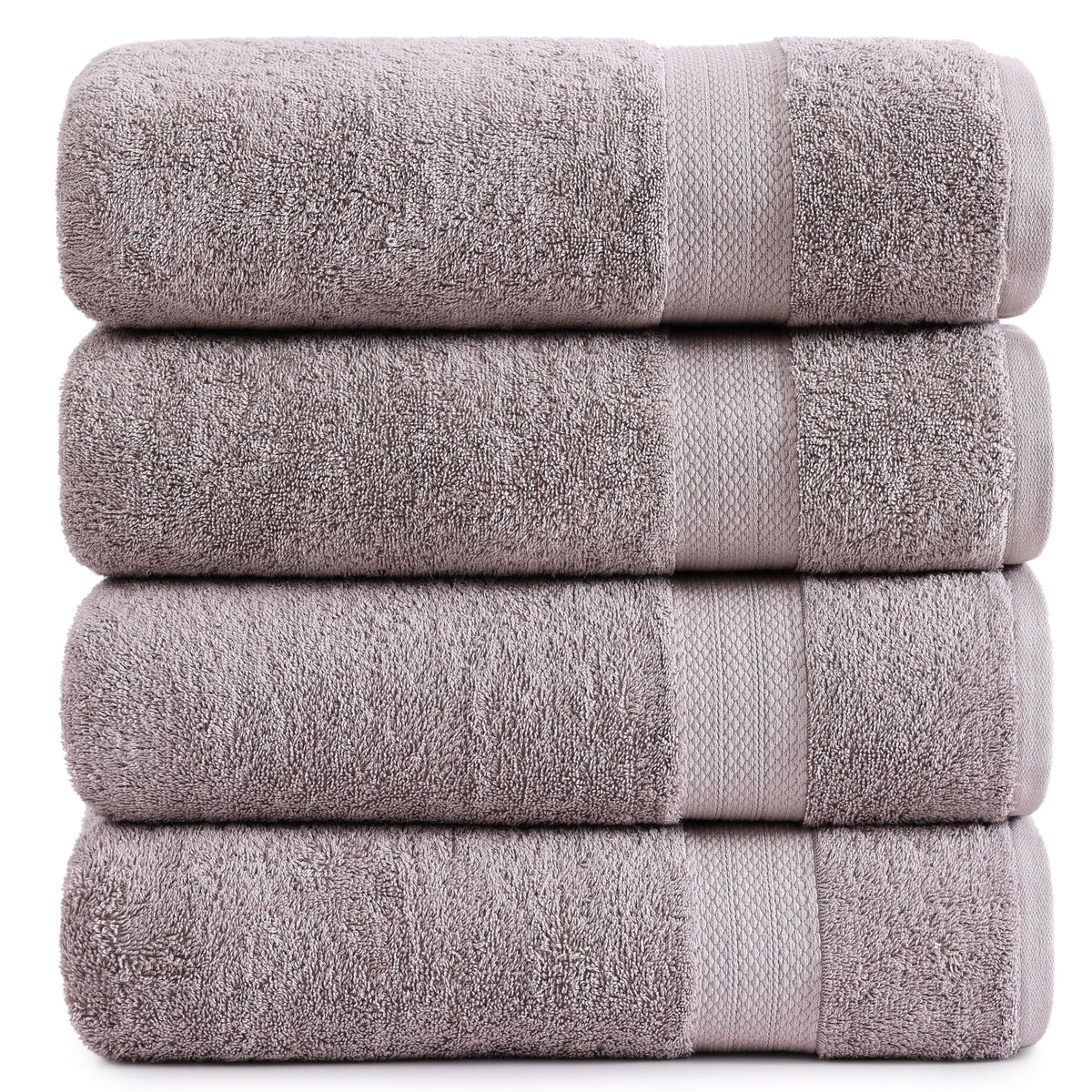 Lane Linen 4 Piece Bath Towel Set - Platinum