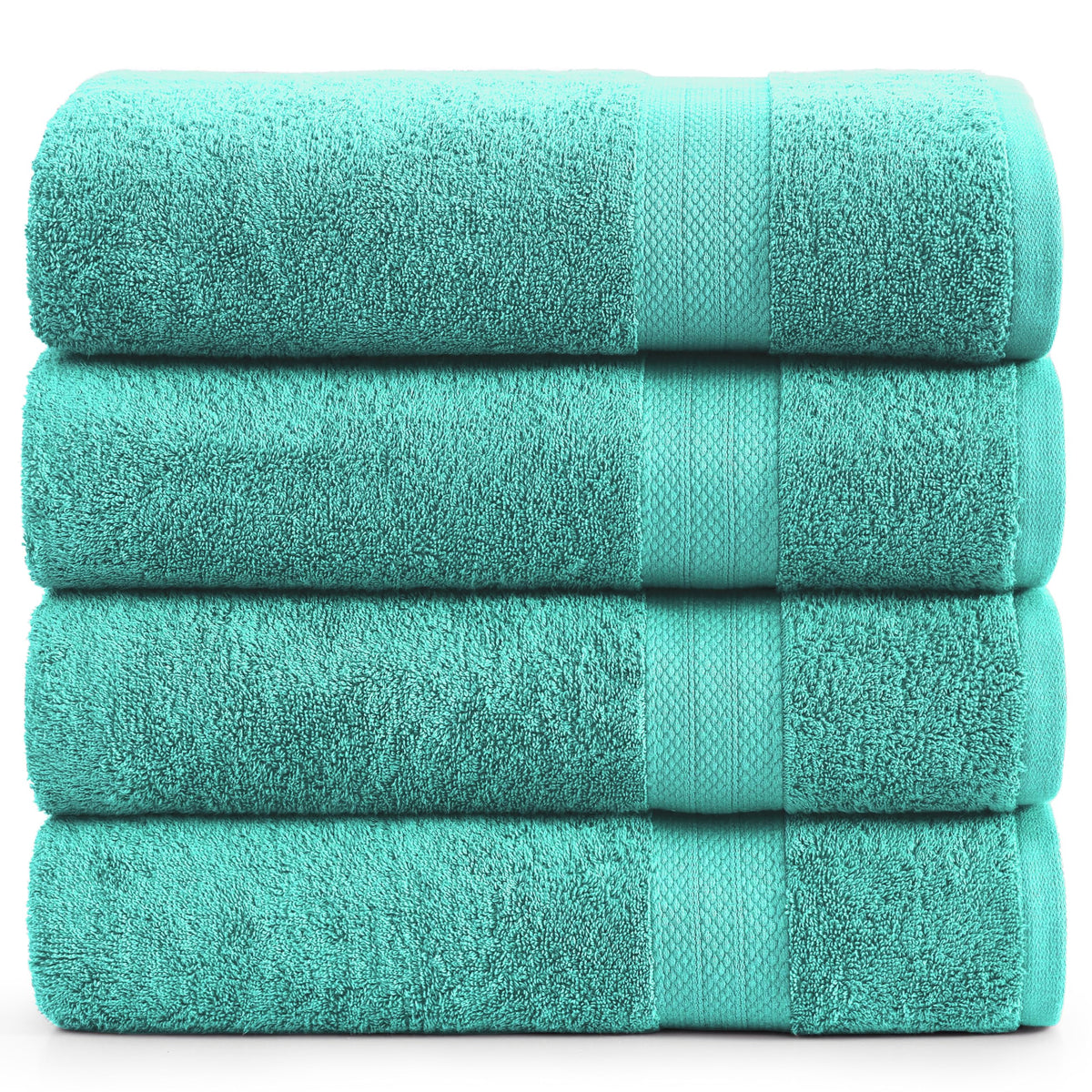 4 Piece Bath Towel Set - Teal