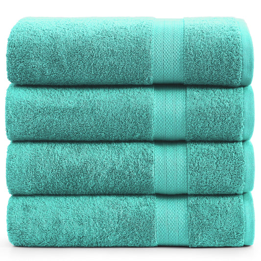 Lane Linen 4 Piece Bath Towel Set - Teal