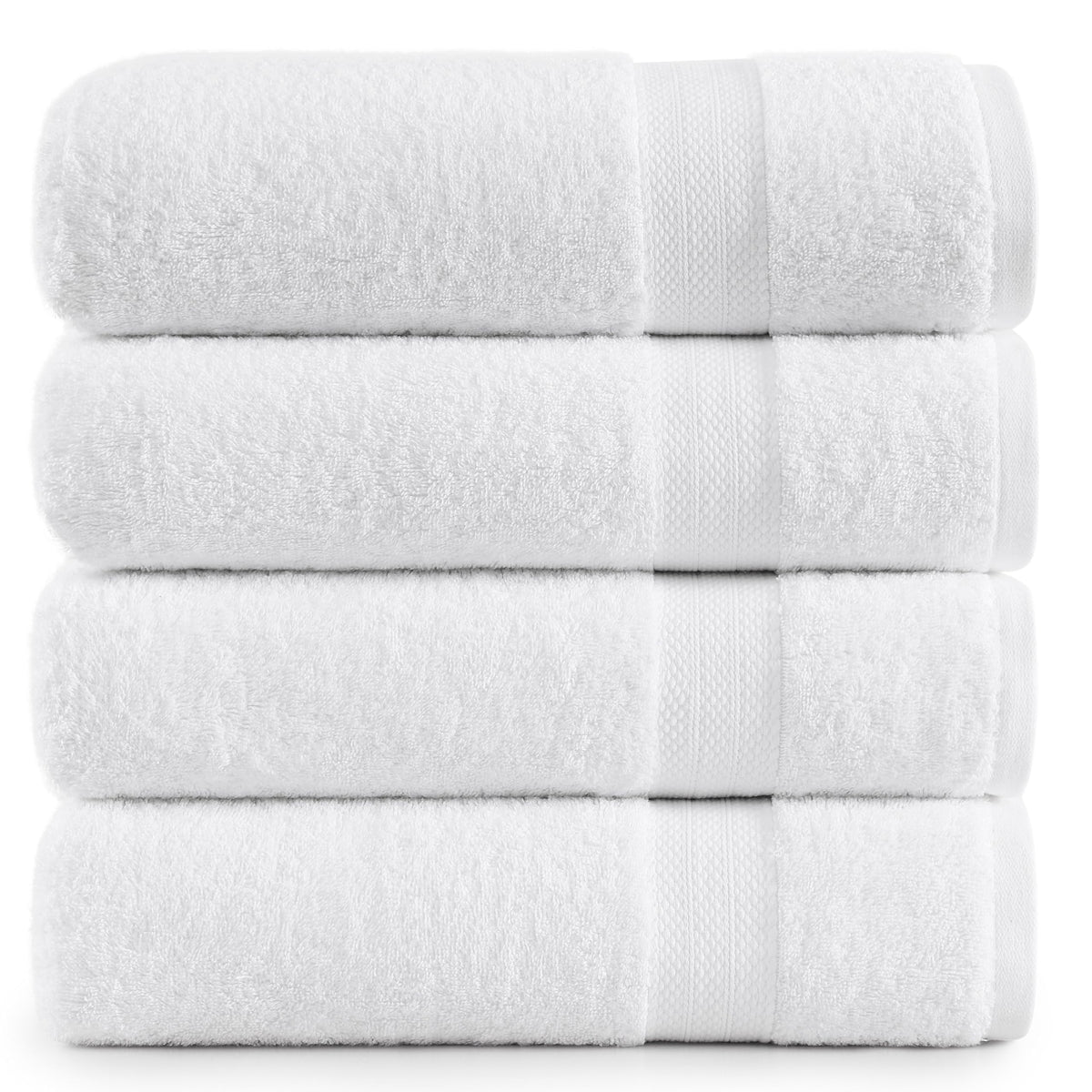 4 Piece Bath Towel Set - White
