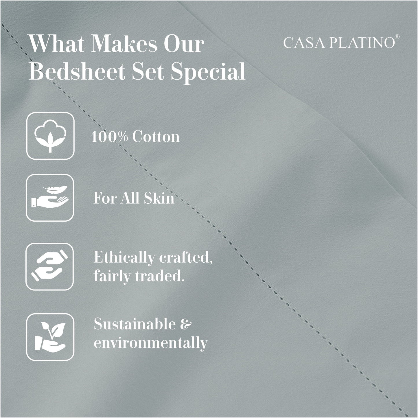 Percale Cotton Sheet Set cp-gallery: color=French Blue