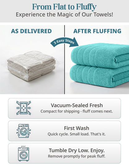 24-Piece Cotton Bath Towel Set cp-gallery: color=Aqua Sky; size=24 Piece Set