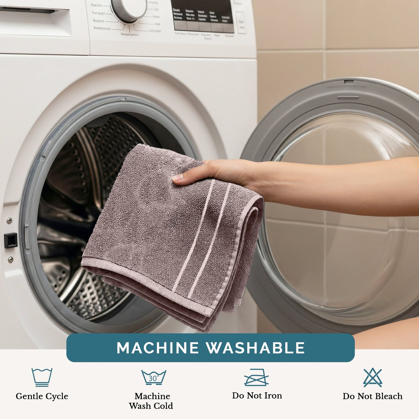 6-Piece Cotton Washcloths Set cp-gallery: color=Platinum; size=6 Piece Set