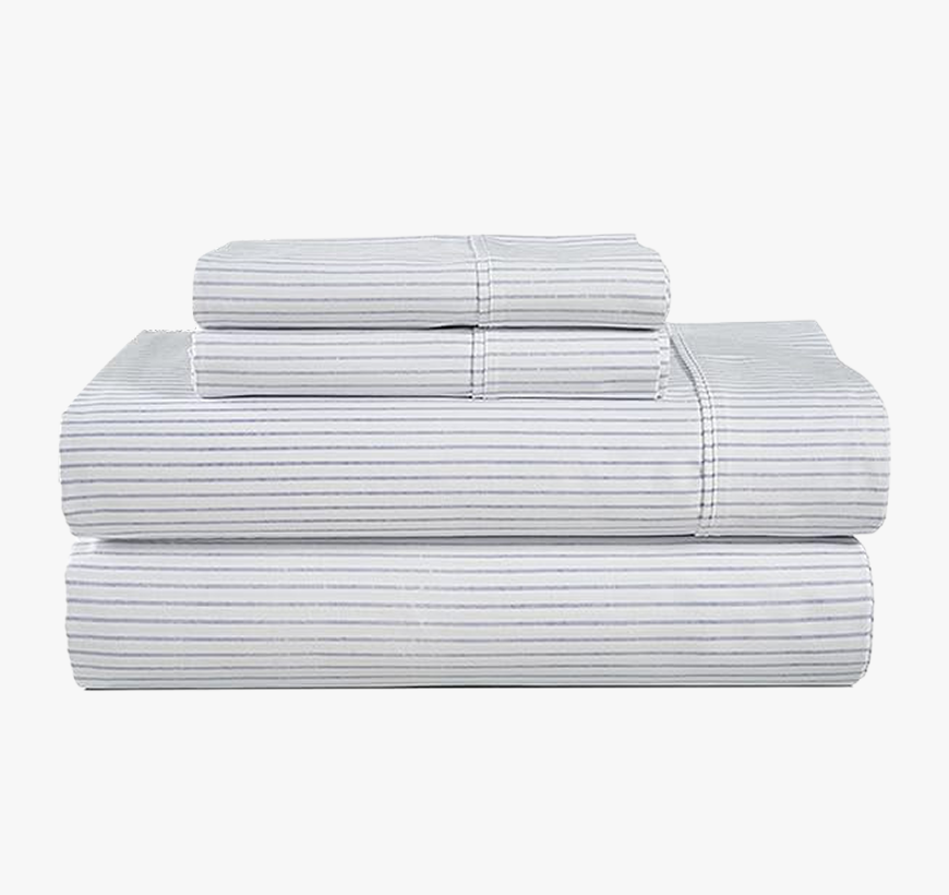 450 Thread Count Ticking Stripe Cobalt Blue