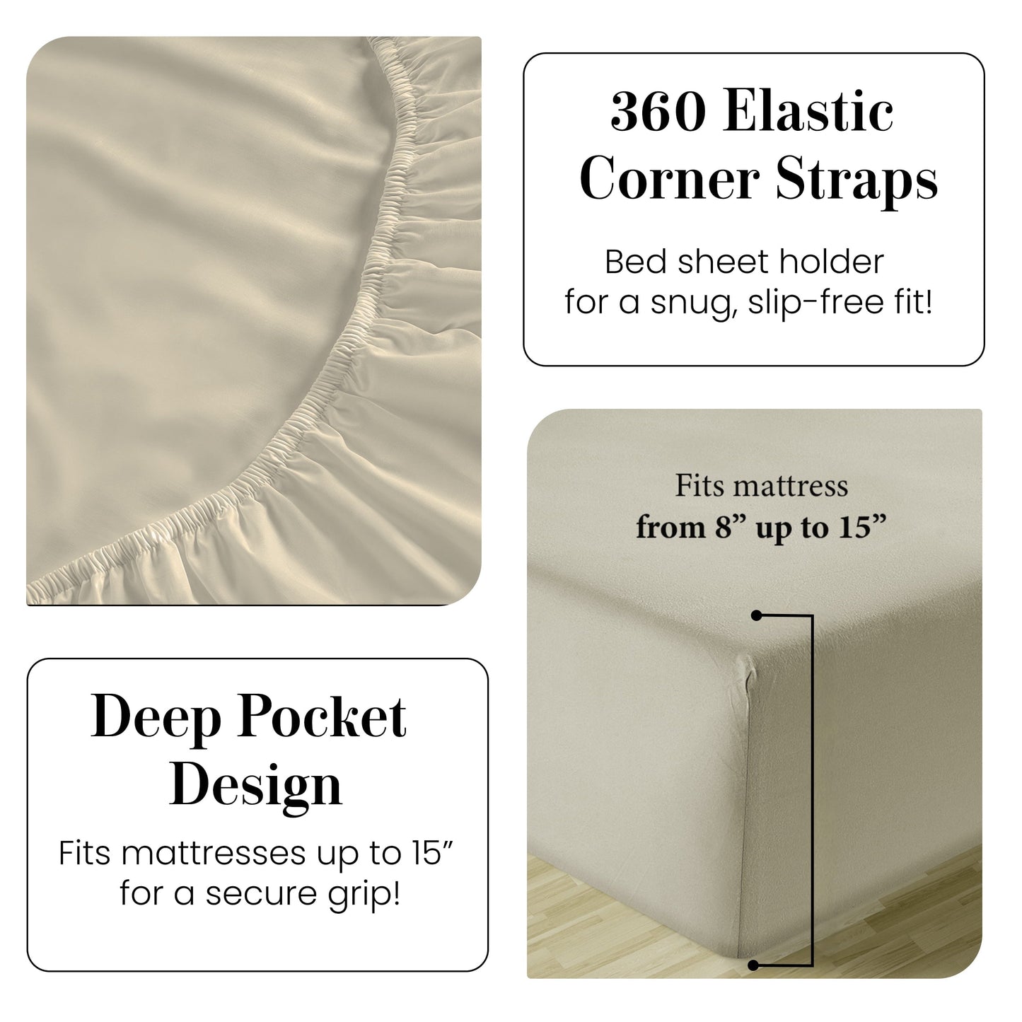 Percale Cotton Sheet Set cp-gallery: color=Taupe
