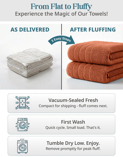 24-Piece Cotton Bath Towel Set cp-gallery: color=Rust; size=24 Piece Set