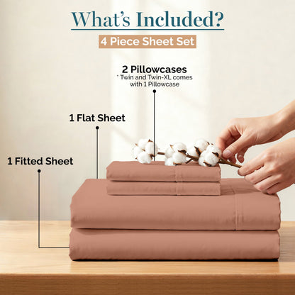 450 Thread Count Cotton Sheet Set cp-gallery: color=Rose Dawn