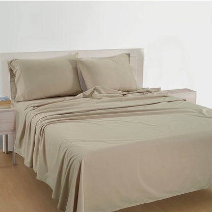 Percale Cotton Sheet Set cp-gallery: color=Taupe