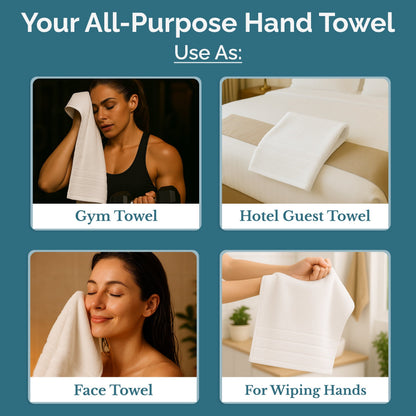 4-Piece Cotton Hand Towels Set cp-gallery: color=White; size=4 Piece Set