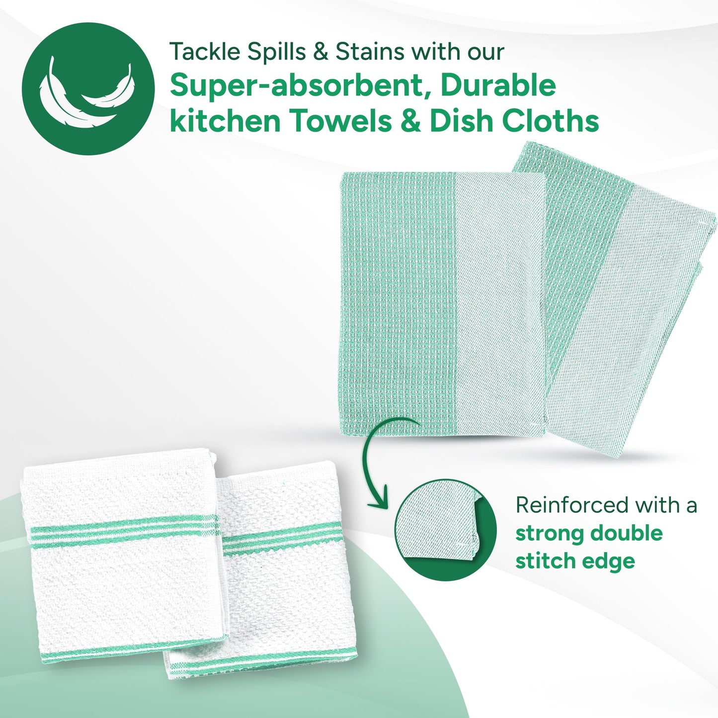 Kitchen Set - Oven Mitts, Pot Holders & Towels cp-gallery: color=Sage; size=8 Piece Set