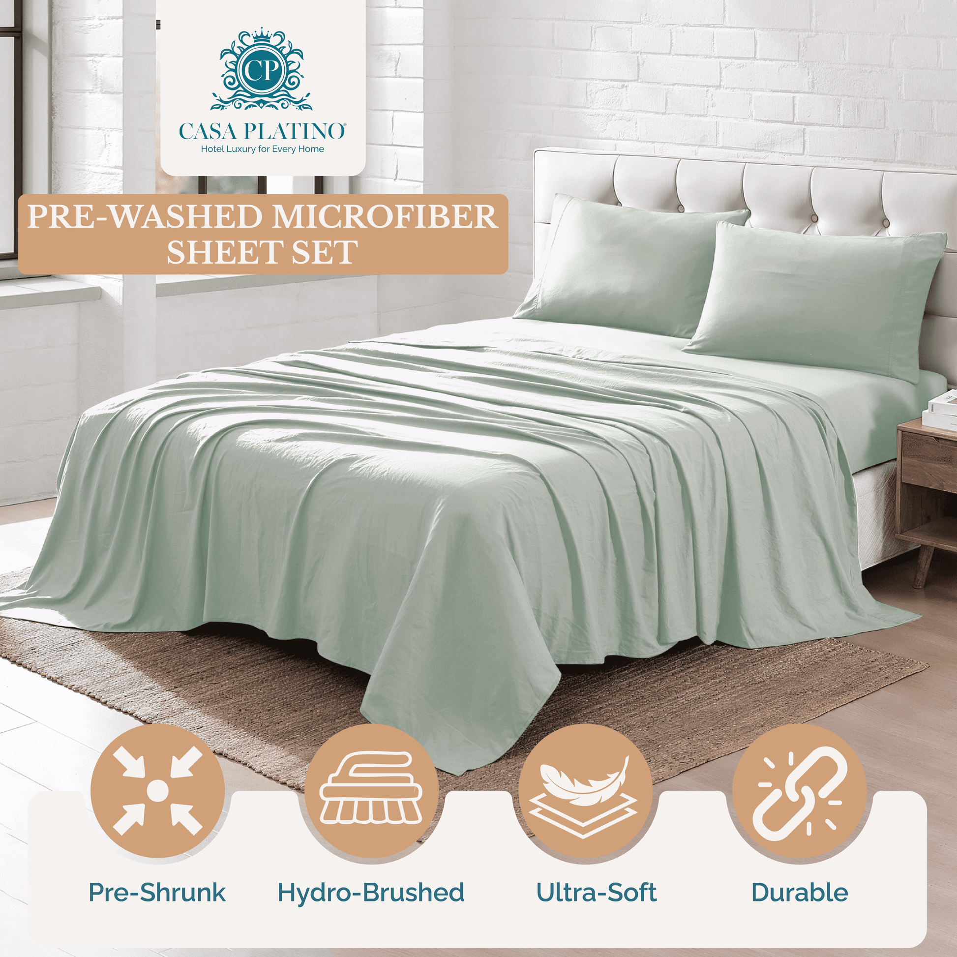 Washed Microfiber Sheet Set