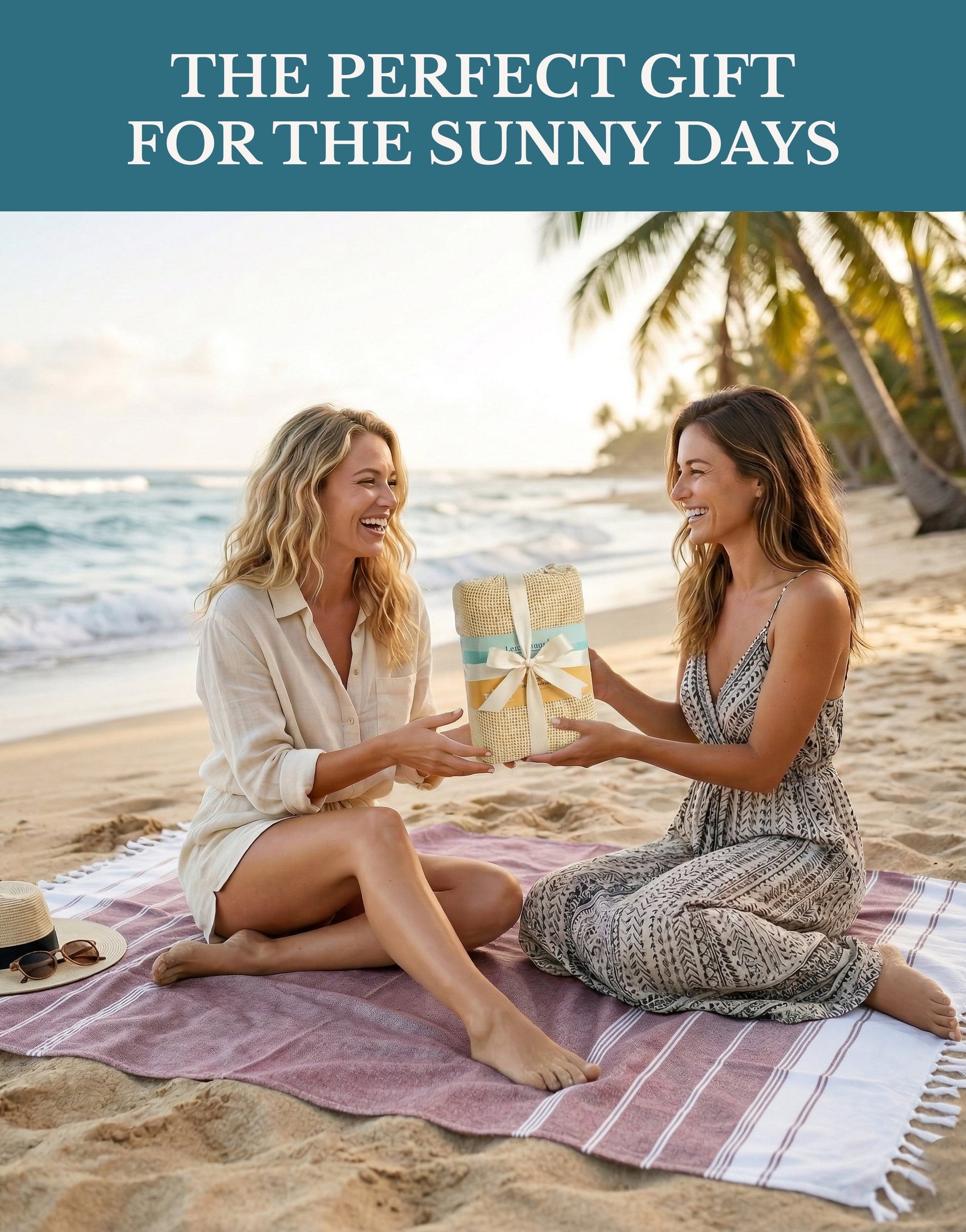 6-Piece Hammam Beach Towels Diamond Weave Set