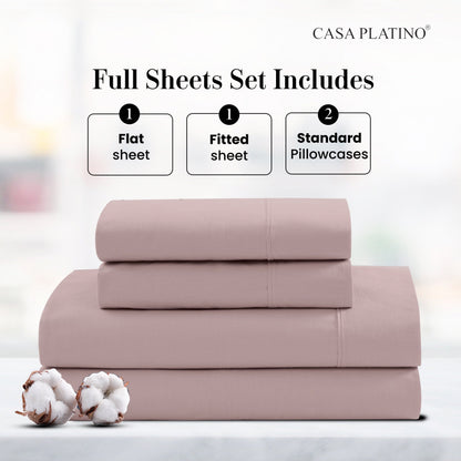 Percale Cotton Sheet Set cp-gallery: color=Lilac; size=Full