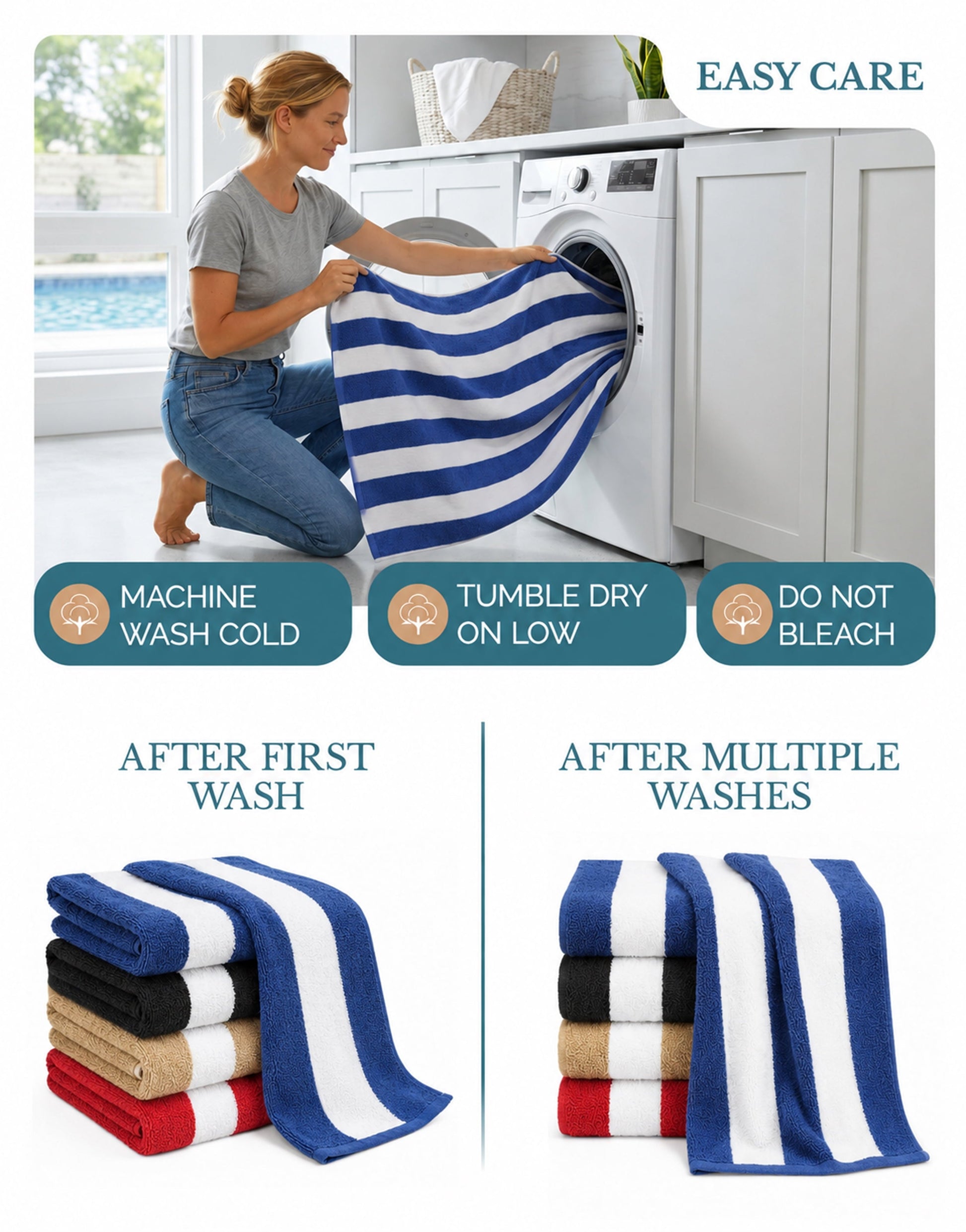 4-Piece Cabana Beach Towel Set
