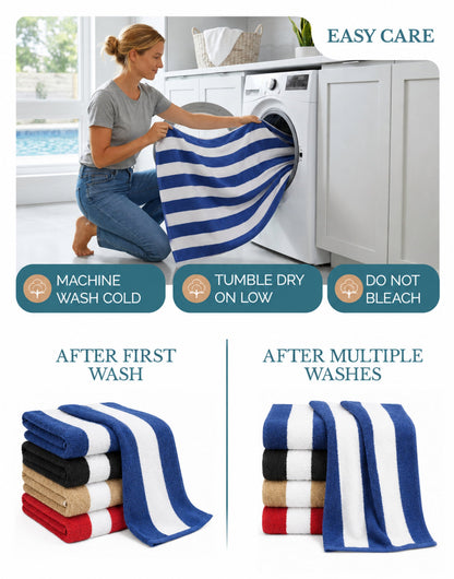 4-Piece Cabana Beach Towel Set cp-gallery: color=Ocean Breeze; size=4 Piece Set