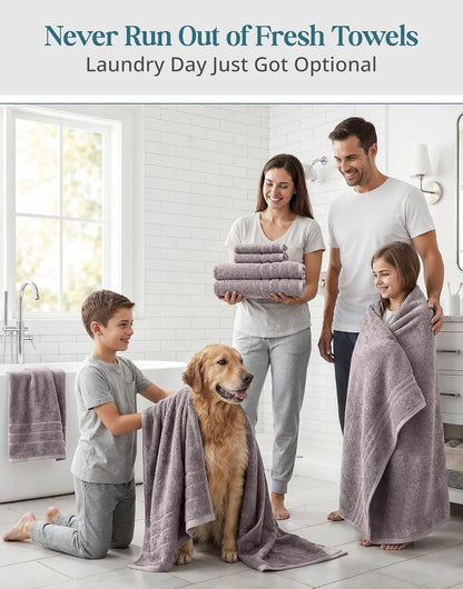 24-Piece Cotton Bath Towel Set cp-gallery: color=Platinum; size=24 Piece Set