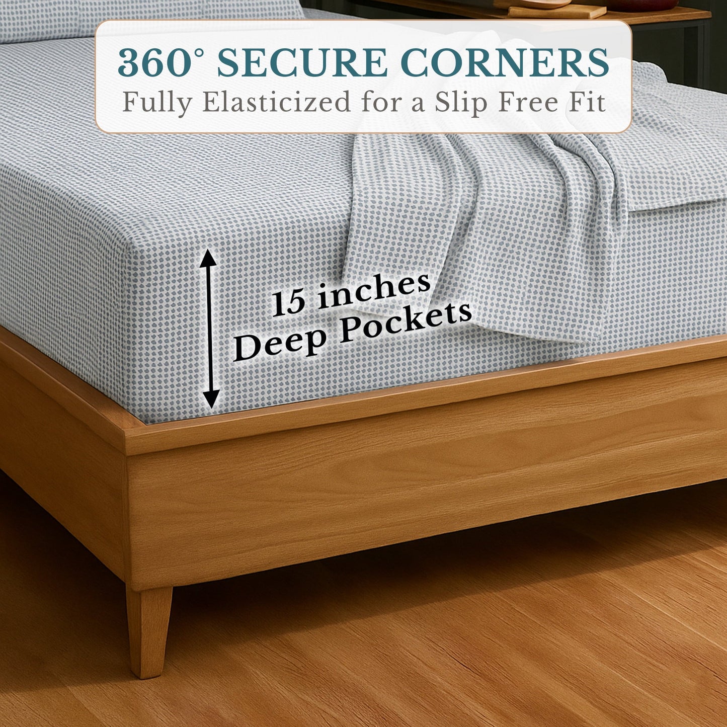 Flannel Sheet Set cp-gallery: color=Polka Dot Blue