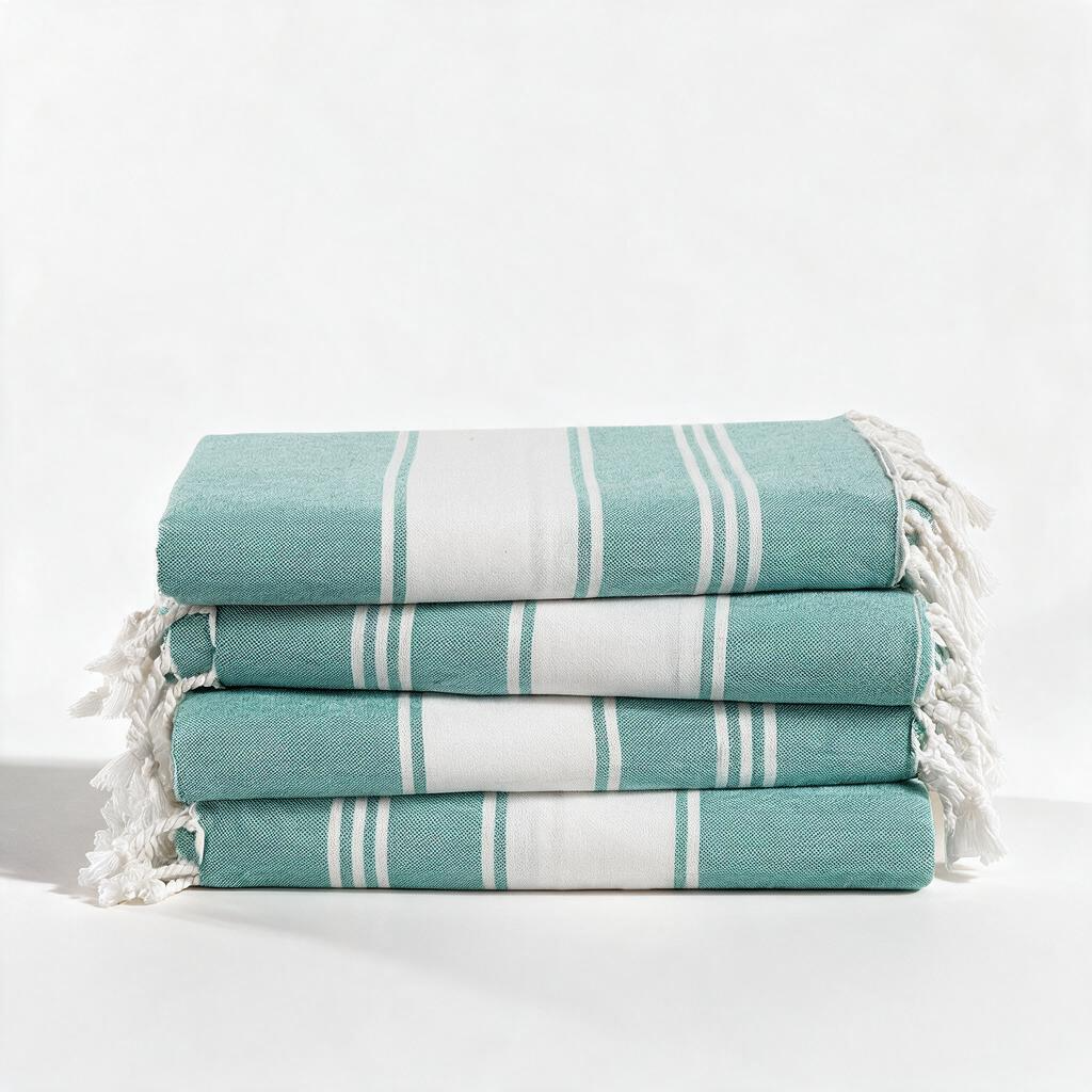 Turkish Beach Towel, Set of 4 - Hunter Green