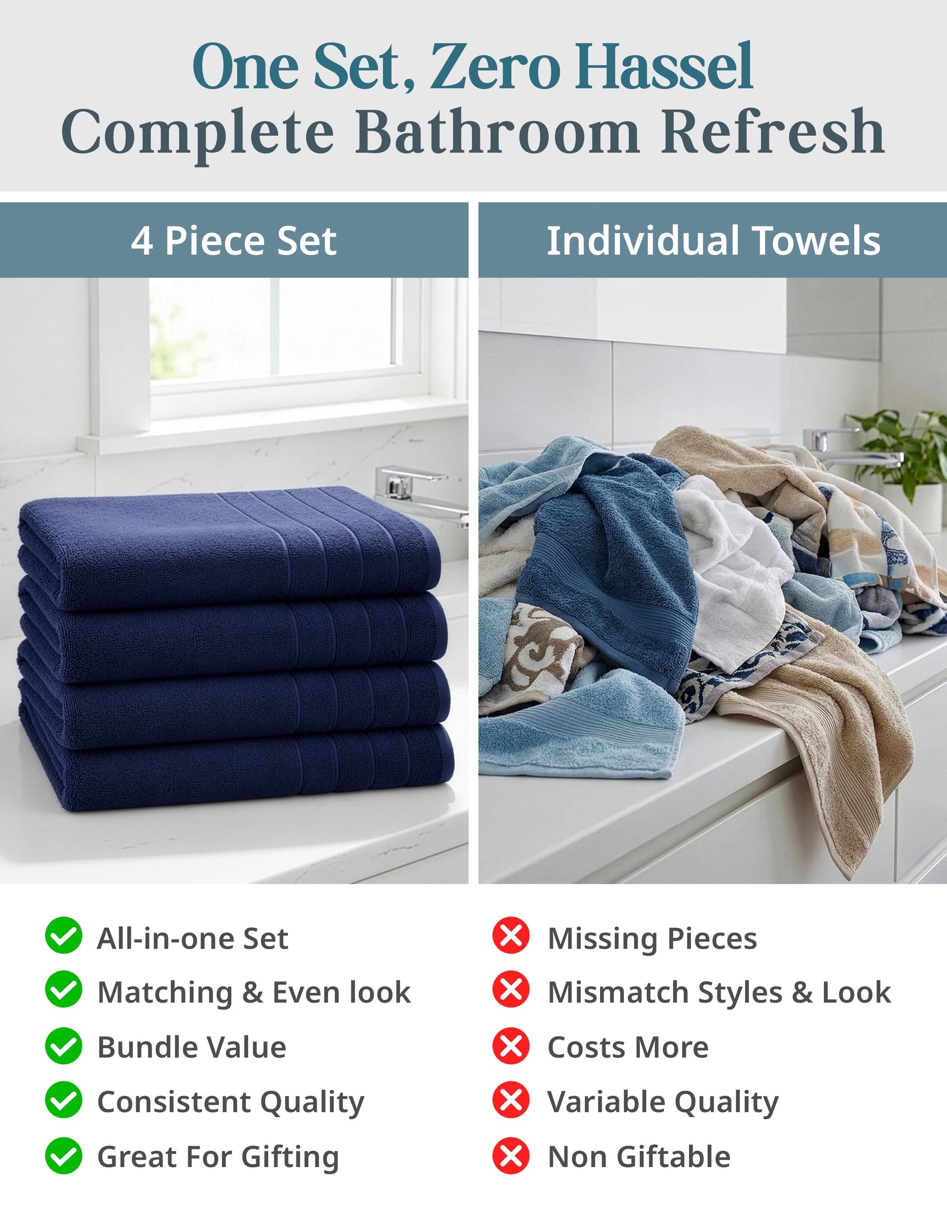 4-Piece Oversized Bath Sheets Set