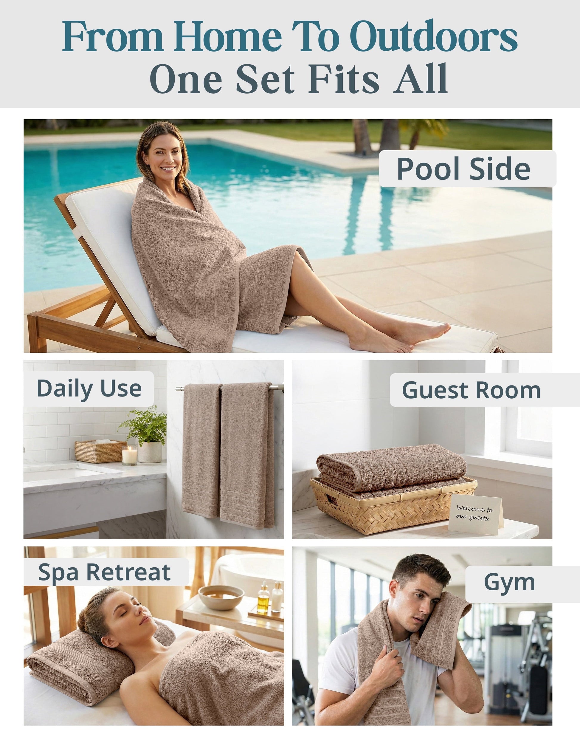 4-Piece Oversized Bath Sheets Set