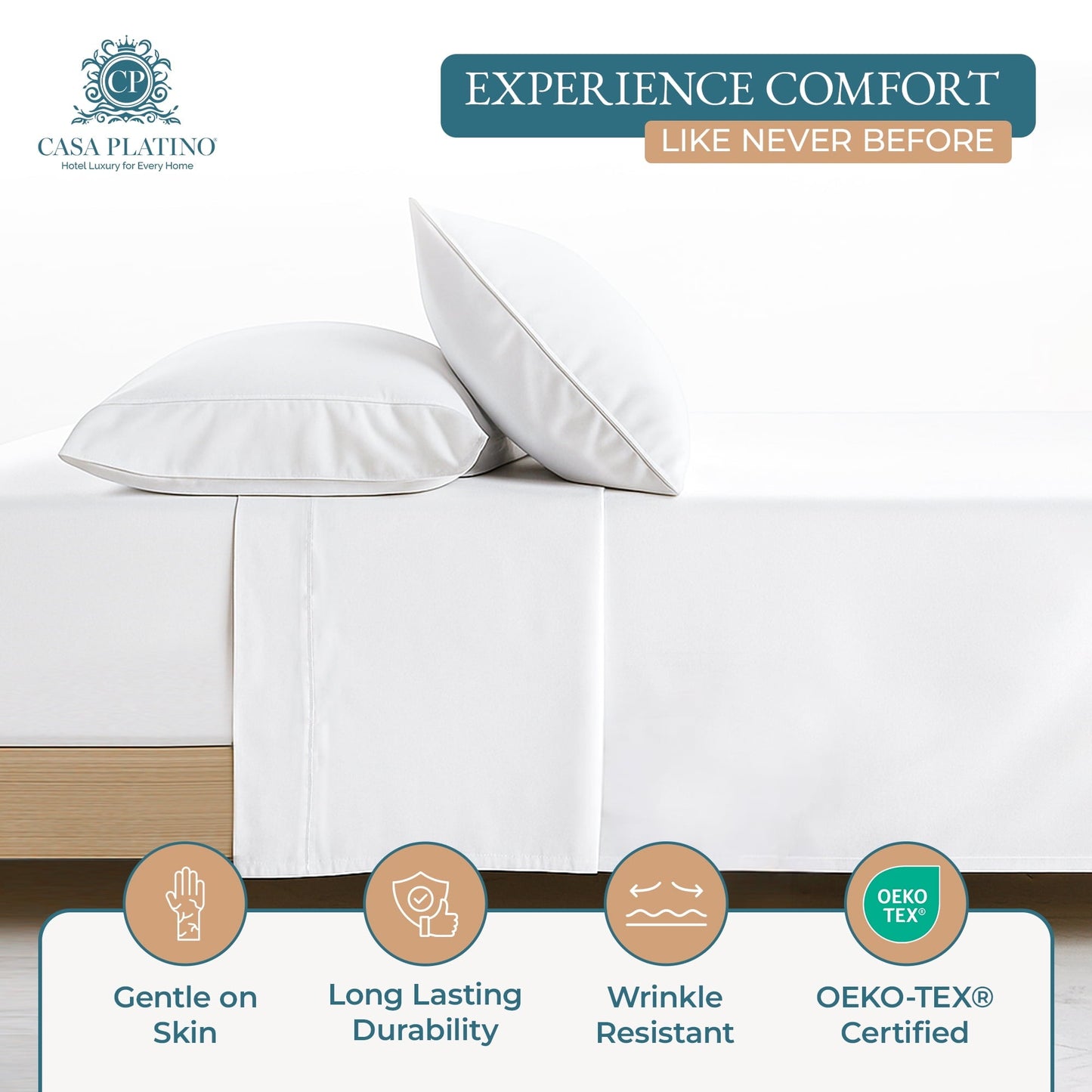 600 Thread Count Cotton Sheet Set cp-gallery: color=White; size=Queen