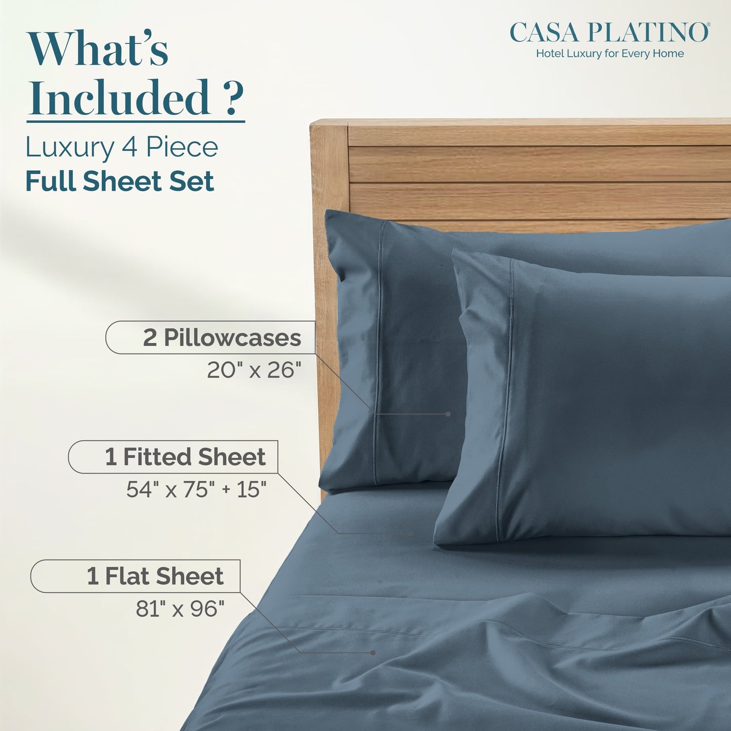 1000 Thread Count Egyptian Cotton Sheet Set cp-gallery: color=Dark Denim; size=Full