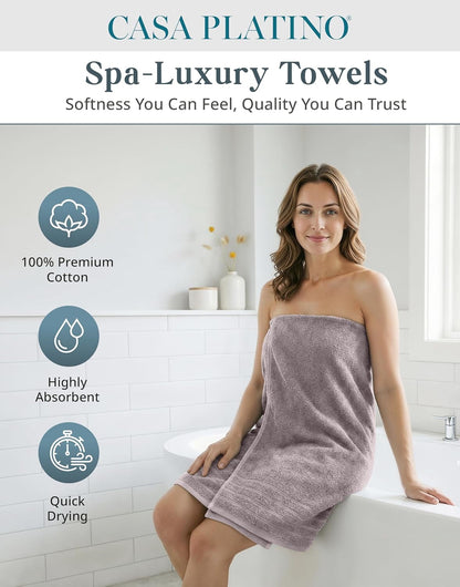 24-Piece Cotton Bath Towel Set cp-gallery: color=Platinum; size=24 Piece Set
