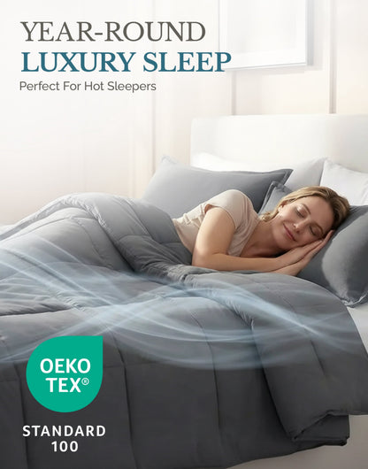 Down-Alternative Comforter cp-gallery: color=Charcoal