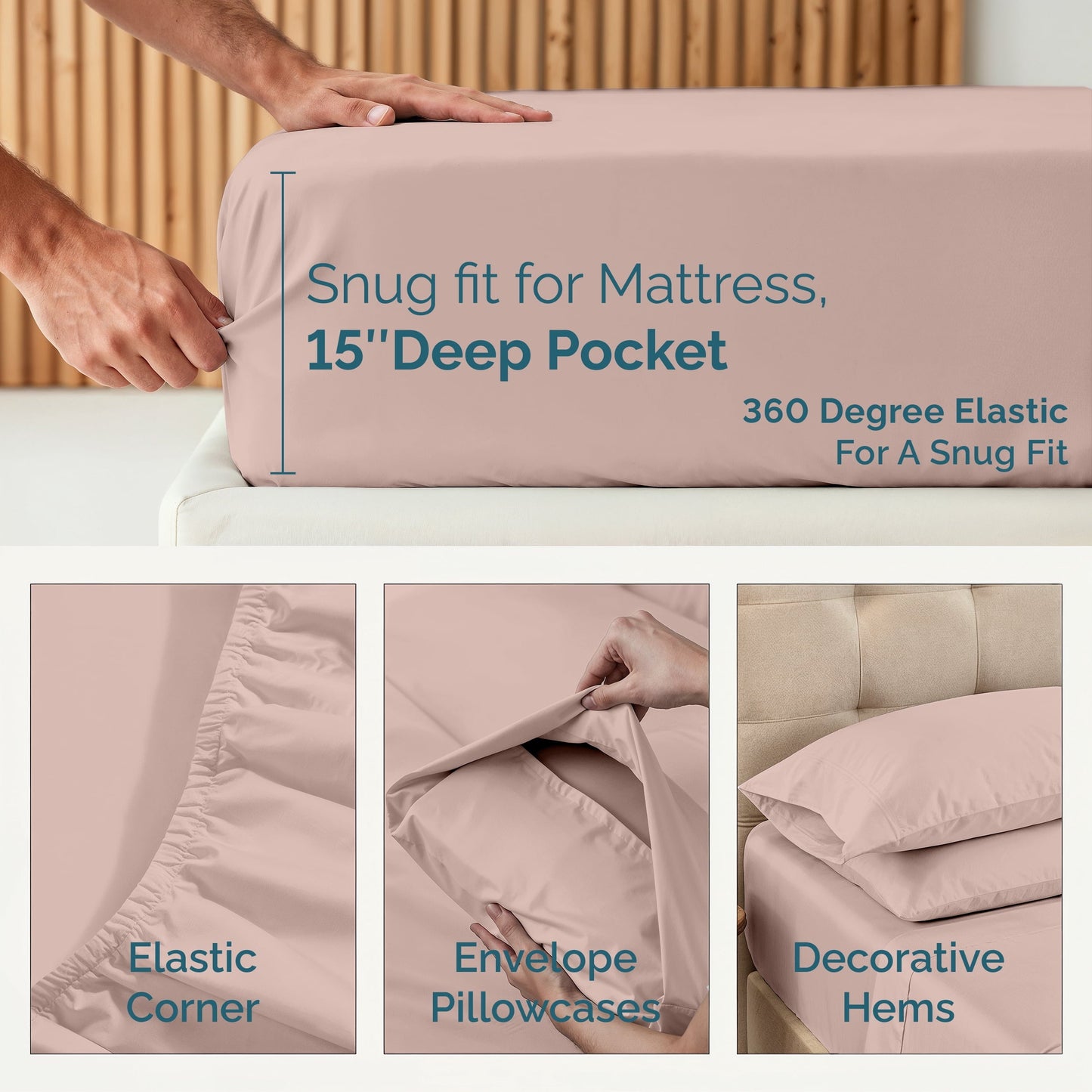 450 Thread Count Cotton Sheet Set cp-gallery: color=Sepia Rose