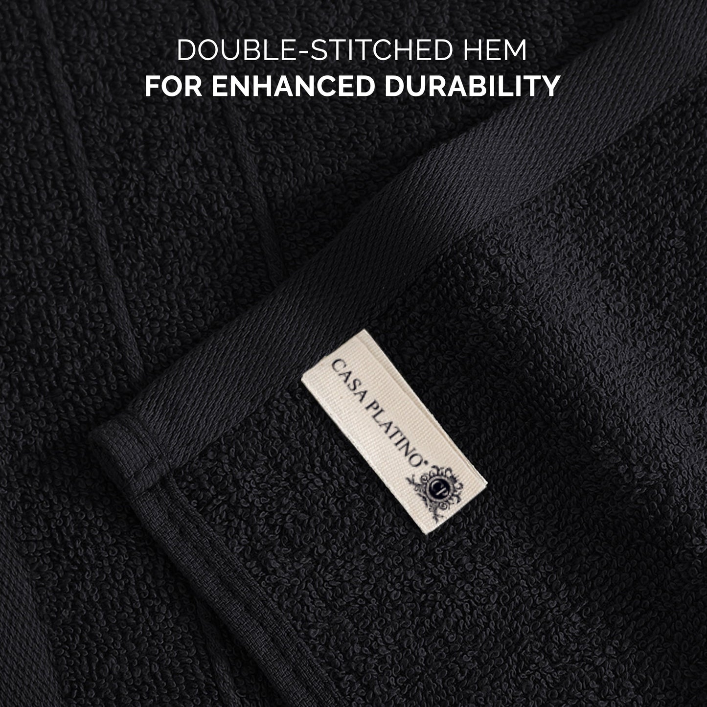 6-Piece Cotton Washcloths Set cp-gallery: color=Black; size=6 Piece Set