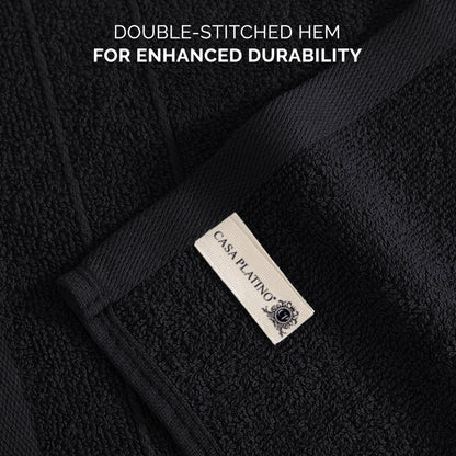 6-Piece Cotton Washcloths Set cp-gallery: color=Black; size=6 Piece Set