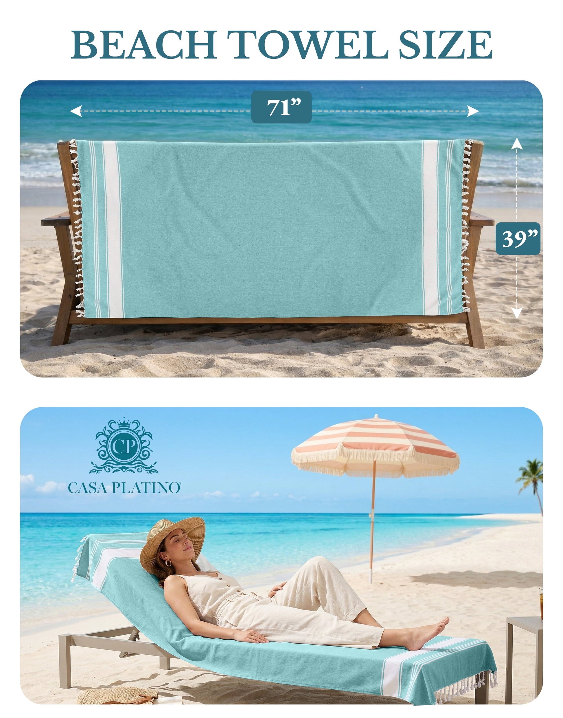 Cotton Hammam Beach Towels Multi-Pack