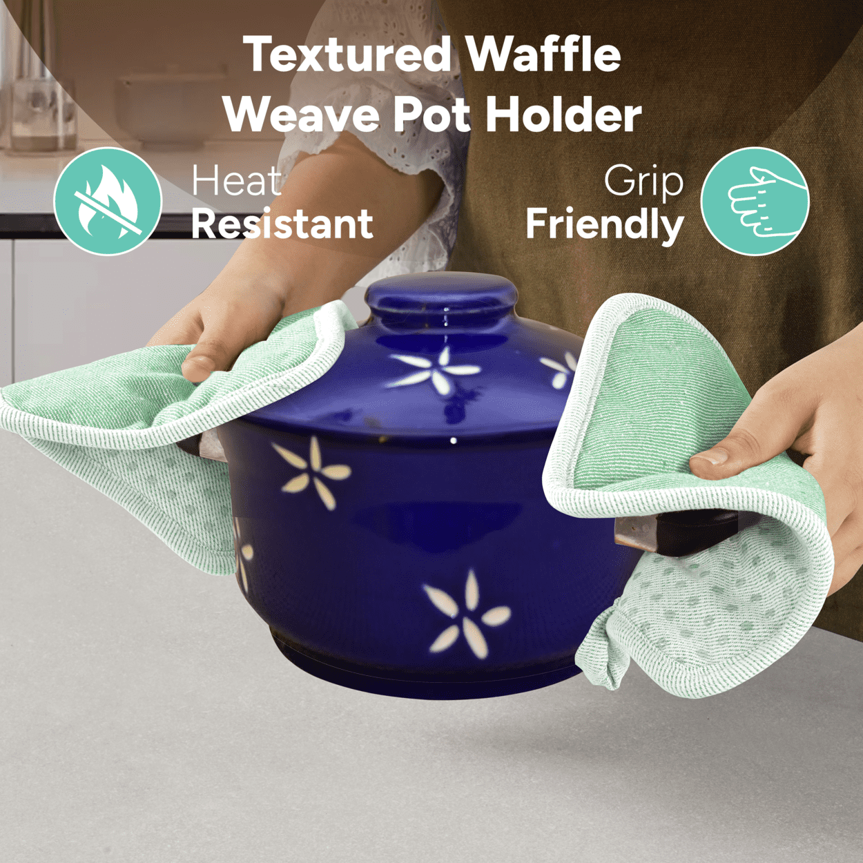 Kitchen Set - Oven Mitts, Pot Holders & Towels