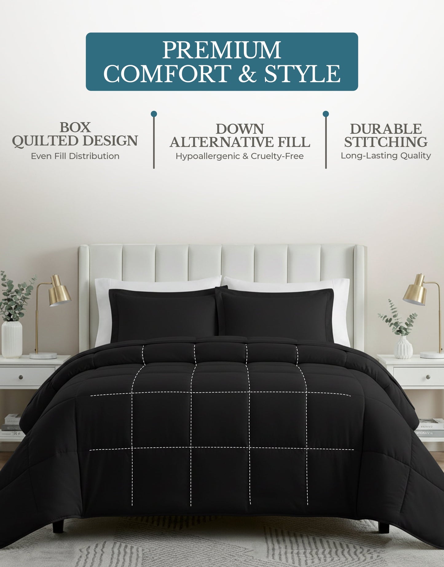 Down-Alternative Comforter cp-gallery: color=Black