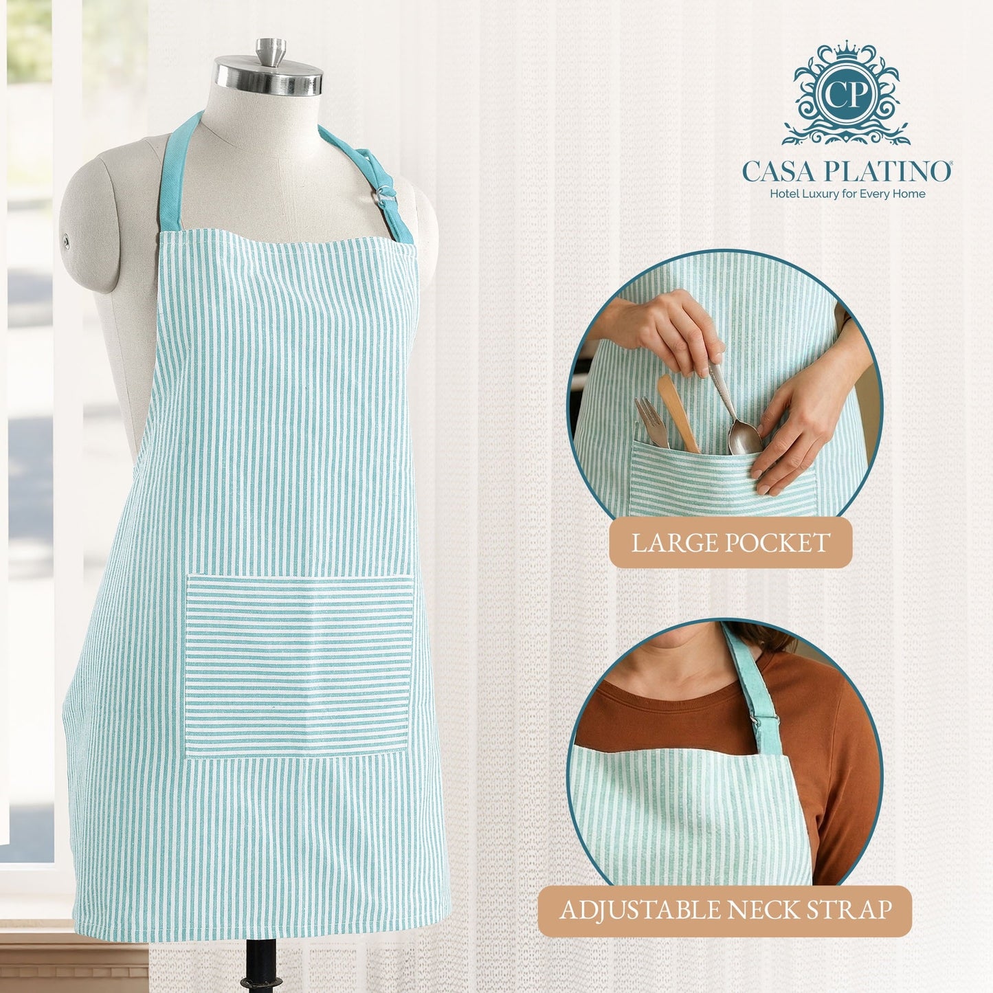 20-Piece Kitchen Towel Set Cotton Dish Towels cp-gallery: color=Aqua; size=20 Piece Set