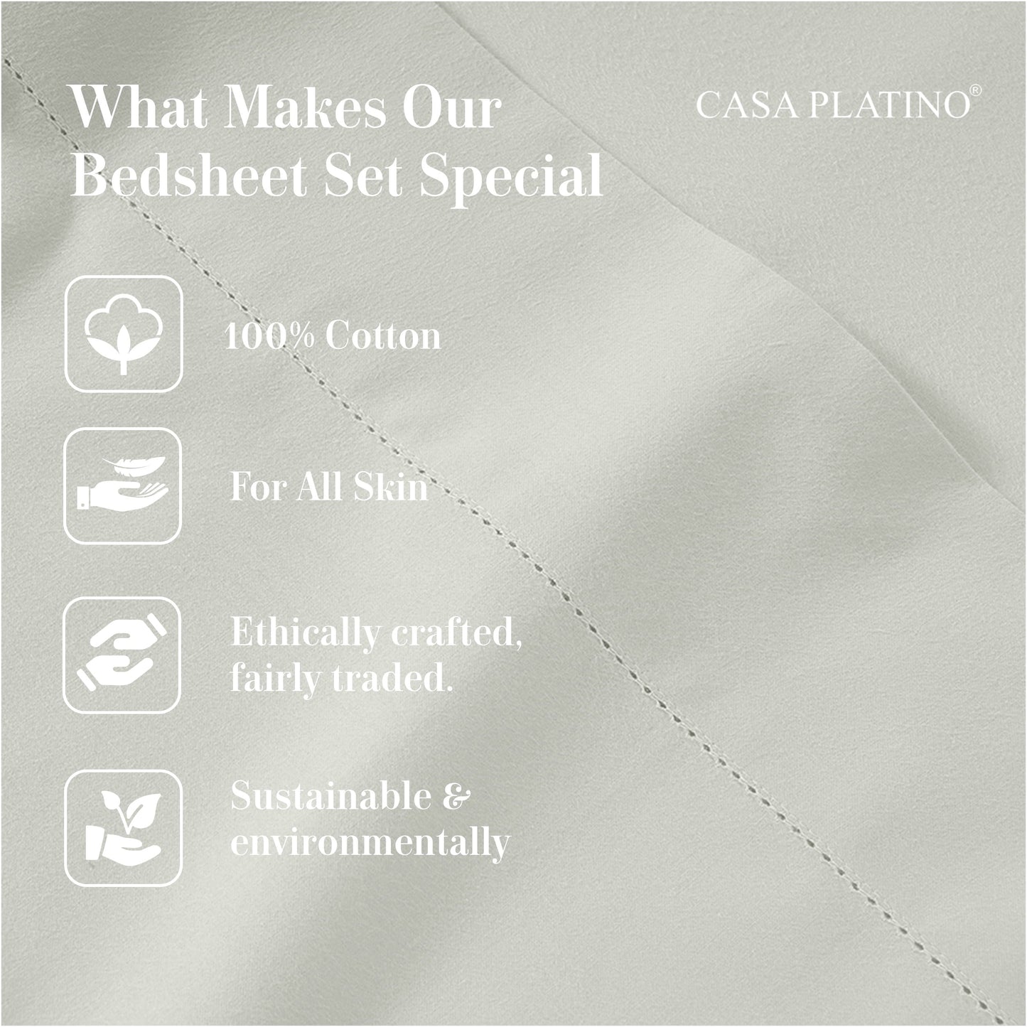 Percale Cotton Sheet Set cp-gallery: color=Mineral