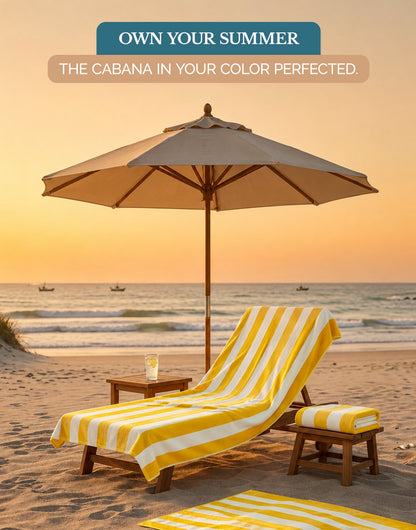 4-Piece Cabana Beach Towel Set cp-gallery: color=Yellow; size=4 Piece Set