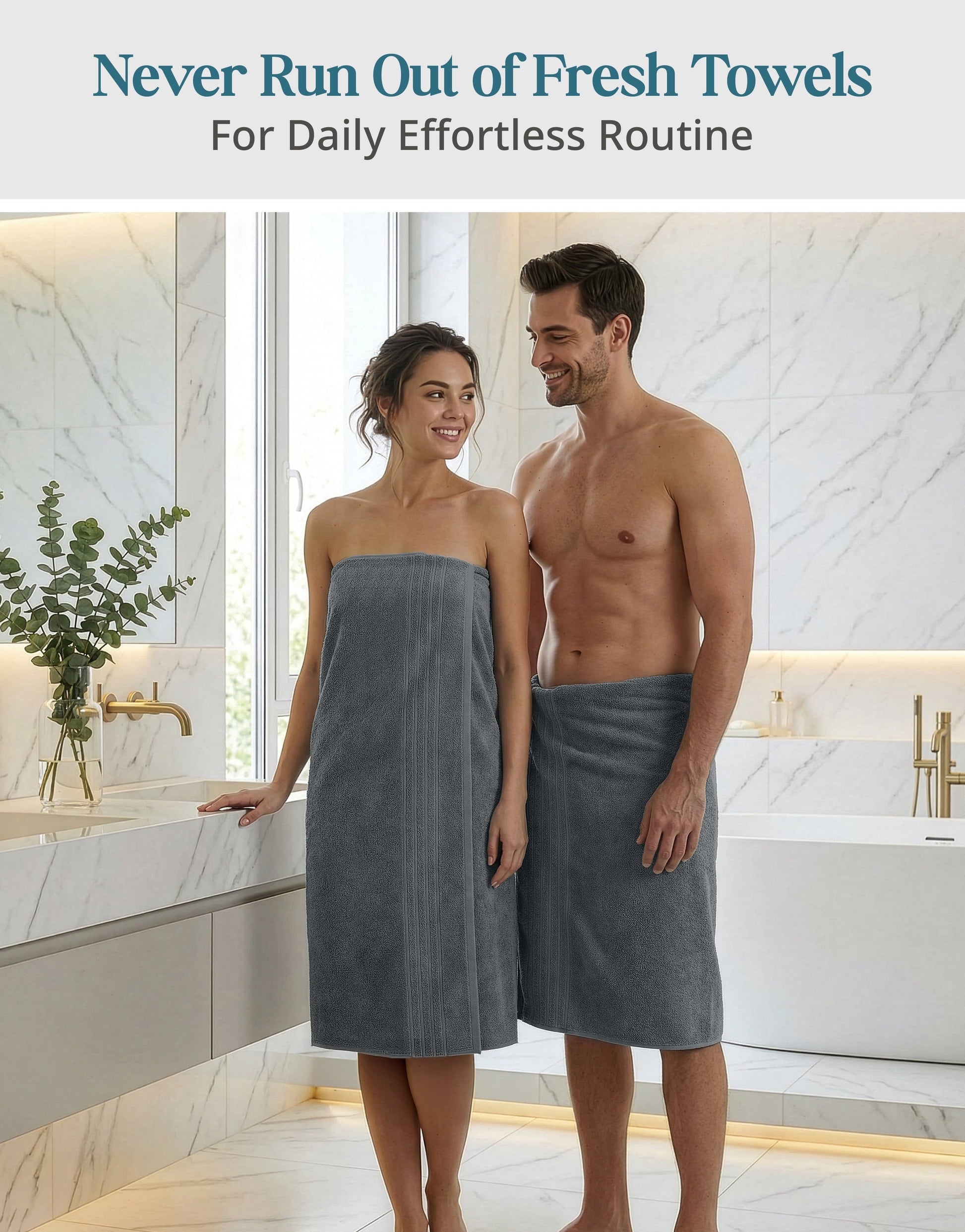 2-Piece Cotton Bath Towels Set