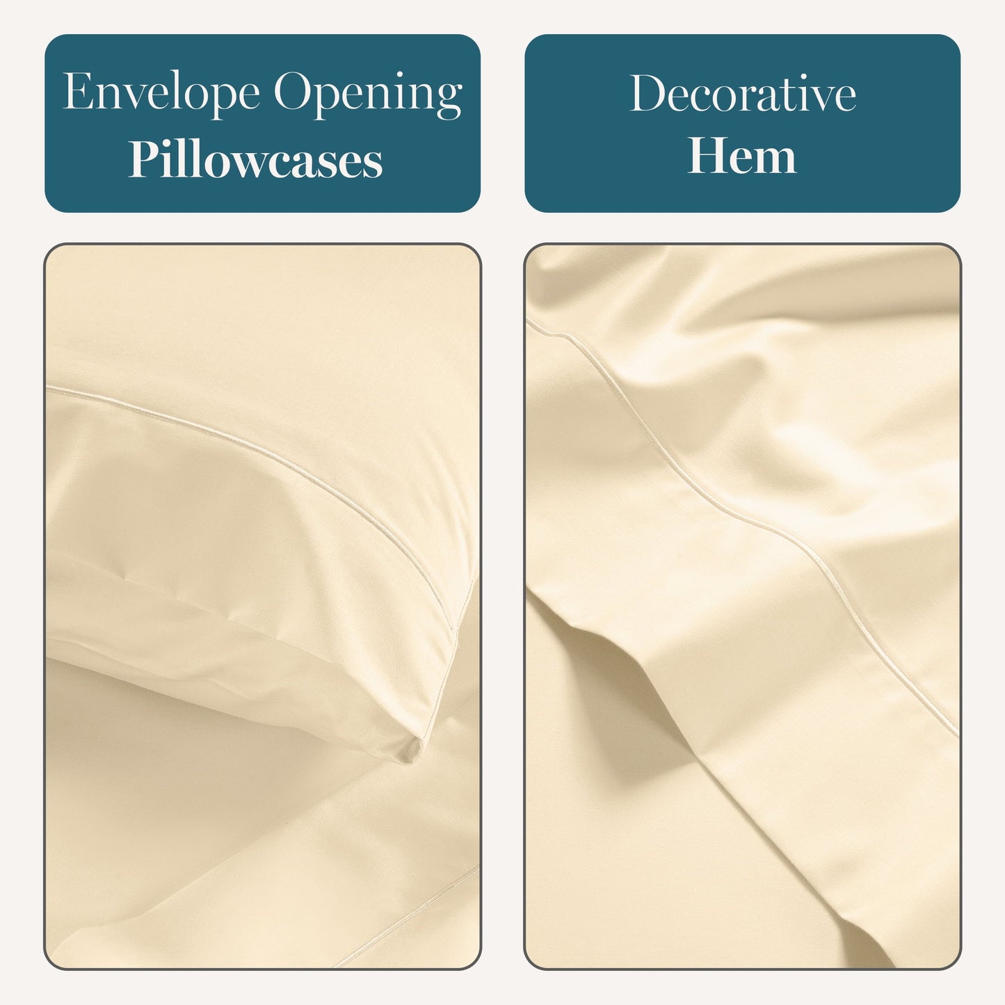 1000 Thread Count Egyptian Cotton Sheet Set cp-gallery: color=Ivory; size=Queen