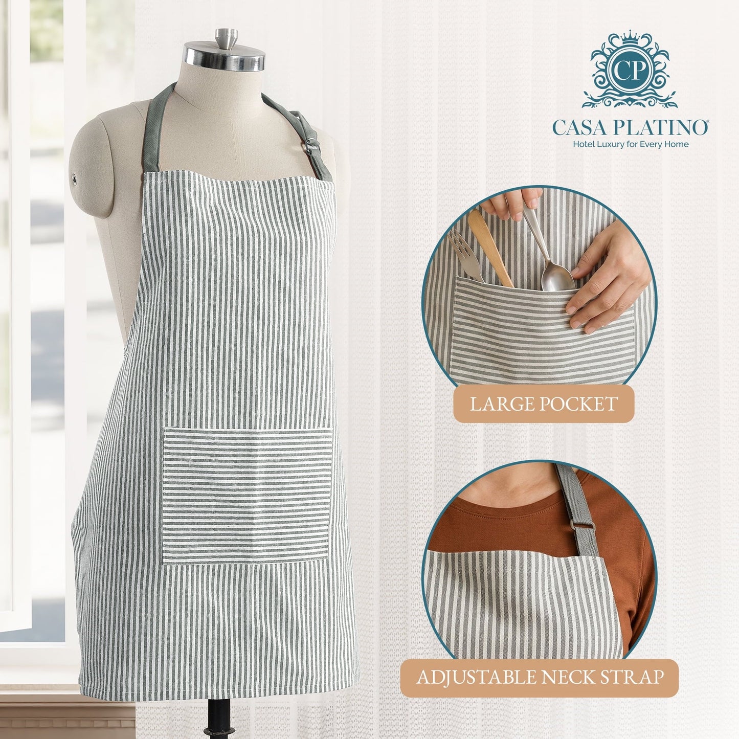 20-Piece Kitchen Towel Set Cotton Dish Towels cp-gallery: color=Grey; size=20 Piece Set