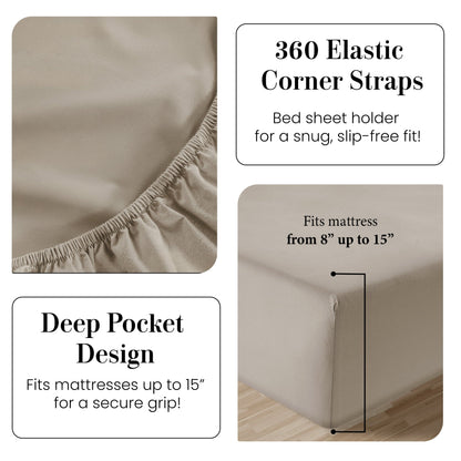 Percale Cotton Sheet Set cp-gallery: color=Linen