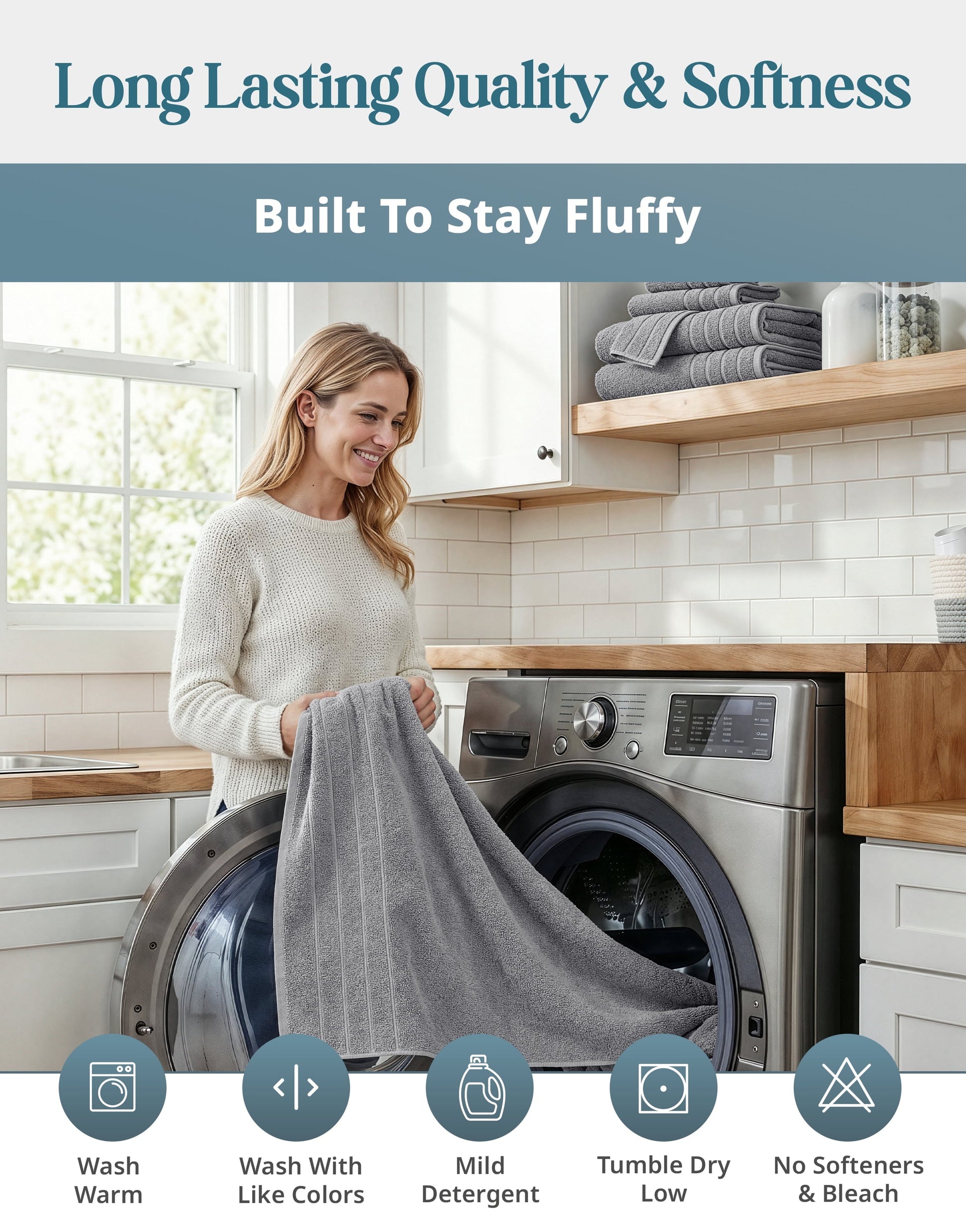 8-Piece Cotton Bath Towel Set