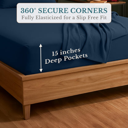 Flannel Sheet Set cp-gallery: color=Estate Blue