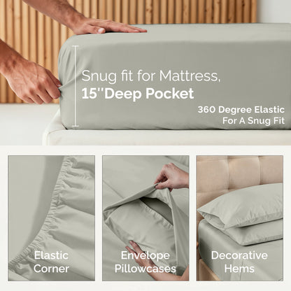 450 Thread Count Cotton Sheet Set cp-gallery: color=Moonstruck