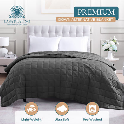 Quilted Bed Blanket cp-gallery: color=Charcoal